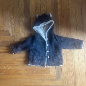 GAP Baby Sherpa-Lined Bear Sweater